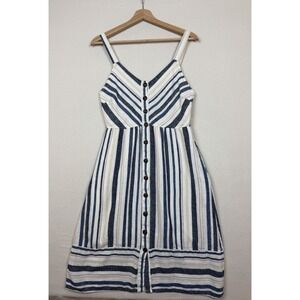 Universal Thread Womens Striped Midi Dress S Coastal Summer Beach Boho Preppy
